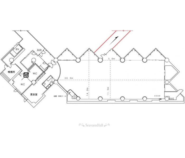 SEAVANS HALL(シーバンスホール) - レイアウト